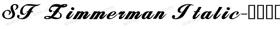 SF Zimmerman Italic字体转换